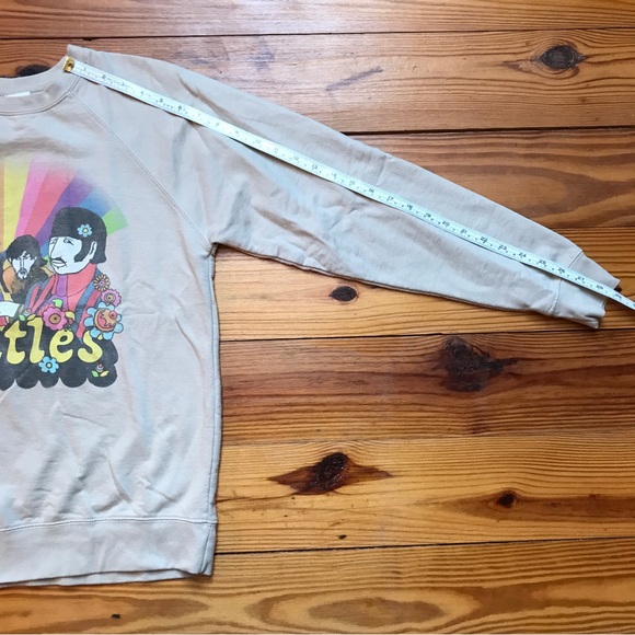 Junk Food Tees Beige The Beatles Cotton Sweatshirt, EUC, XS/S - Picture 9 of 10